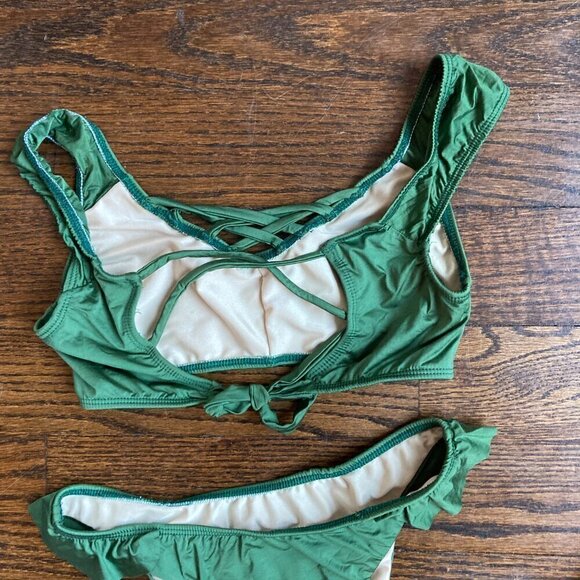 Green Bikini set size approx M/L - Picture 3 of 3